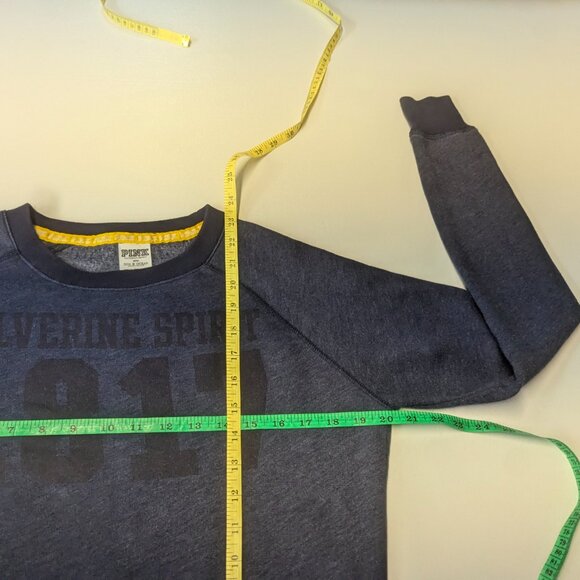 Victoria's Secret Pink Michigan Sweatshirt Size XS Navy Blue and Accessories - Picture 9 of 12